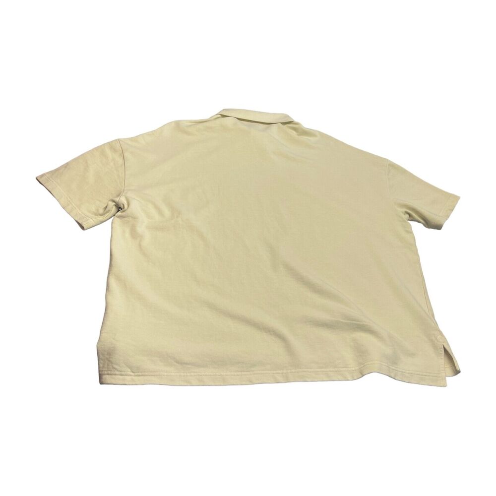 No Boundaries Polo Shirt Men's L (42-44) Light Birch Oversized Fit Short Sleeve - Picture 3 of 9